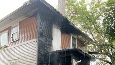 Firefighters respond to house engulfed in flames on Malcolm X St.