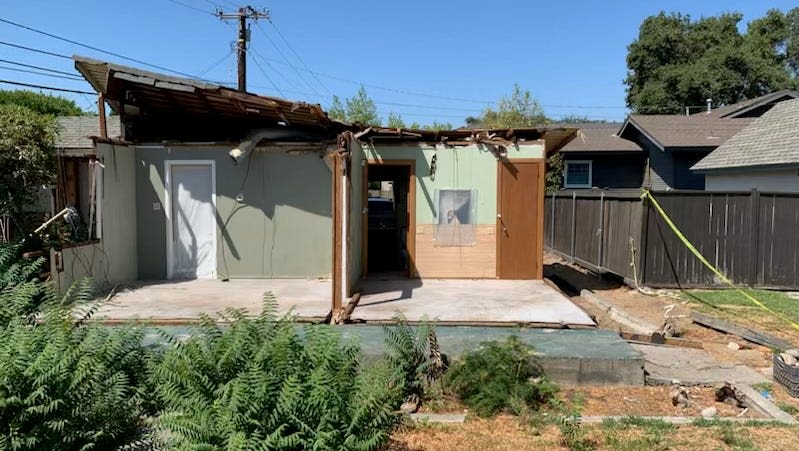 Half of Southern California home on sale for 'half a million' after being hit by pine tree