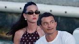 Katy Perry shows midriff during boat ride with fiance Orlando Bloom