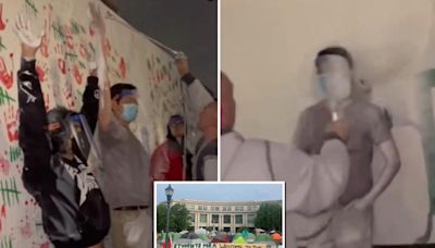 Contractor paints over anti-Israel student protesters at Ohio’s CWRU after they refused to move