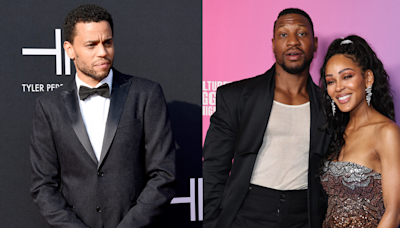 Michael Ealy Hugging Meagan Good While Seemingly Ignoring Jonathan Majors Has Fans In A Frenzy