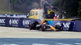 Under-pressure Perez crashes out in Q1 in Budapest