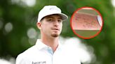 A 23-year-old golfer in the Masters has the last words his dad ever wrote tattooed on his arm