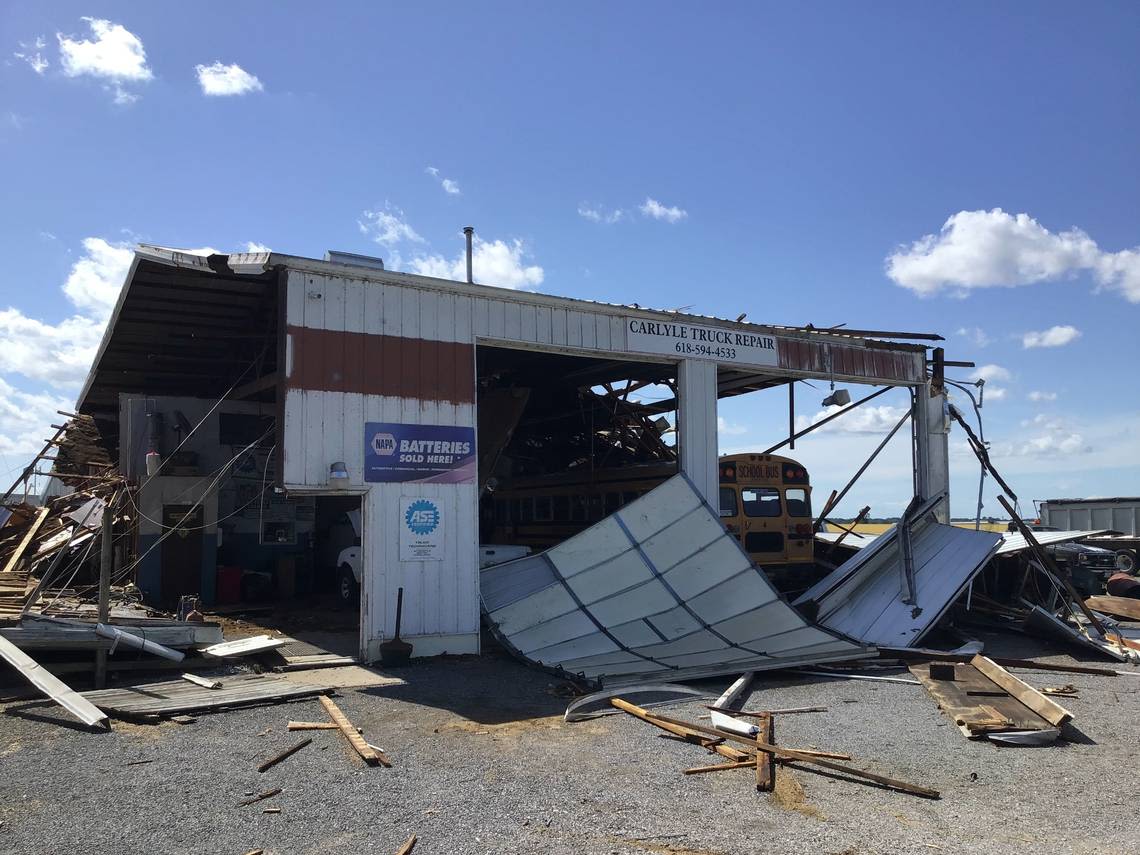 Damage found from 6 tornadoes, including one that hit 150 mph in southern Illinois