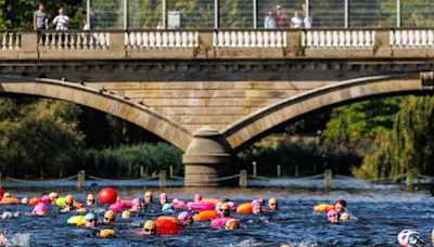 Thousands take a dip in Hyde Park’s Serpentine for open water festival