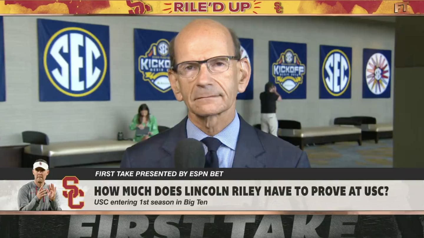 WATCH: ESPN's Paul Finebaum Destroys Lincoln Riley on First Take