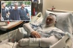 NYC straphanger set on fire blocked fiancée from maniac’s flaming liquid in subway attack, has burns on 30% of his body