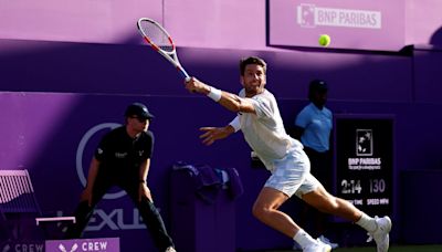 Milos Raonic hits record 47 aces as Cameron Norrie makes early Queen’s exit