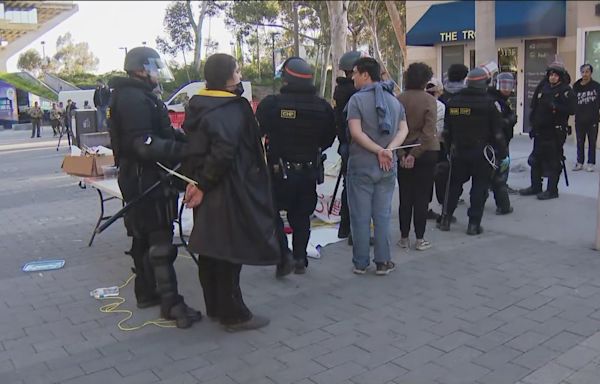 Police dismantle UC San Diego encampment, protestors arrested