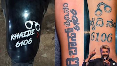 Darshan's Kaidi Number 6106 Goes Viral, Fans Tattoo And Deck Vehicles With Stickers