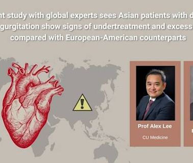中大與國際心臟專家團隊發現亞洲退化性二尖瓣倒流患者 死亡率較預期高