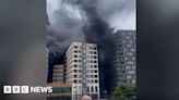Canning Town: Person rescued from fire at construction site