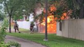 Saskatoon crews tackle garage fire on Canada Day