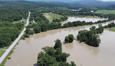 See drone video of areas hard-hit by flash flooding in Vermont