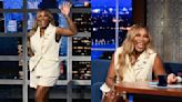 ...Serena Williams Puts a Pinstripe Spin on the Vest Trend for ‘Stephen Colbert’ Appearance, Talks ‘In the Arena: Serena ...