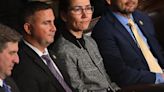...Representative Mary Peltola, second from right, Democrat of Alaska, attends a vote for new Speaker of the House, at the U.S. Capitol in Washington, D.C., on ...