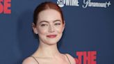 Emma Stone Is So Chic in a transparent Black Dress with the Daintiest Spaghetti Straps