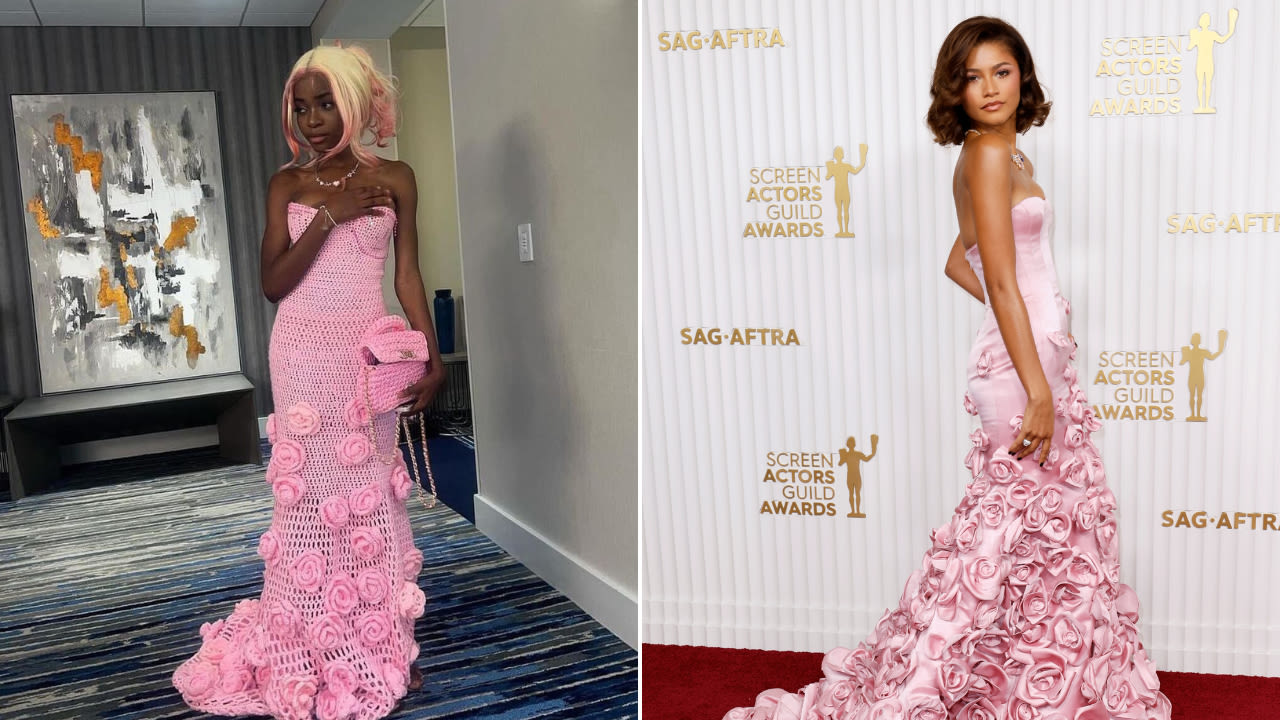 Boston teenager goes viral for crocheting her own Zendaya-inspired prom dress