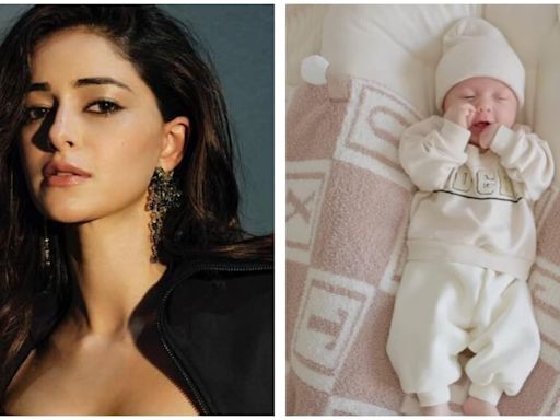 Aunties Ananya Panday, Shanaya Kapoor shower love on Alanna Panday’s son River as he turns 1 month old