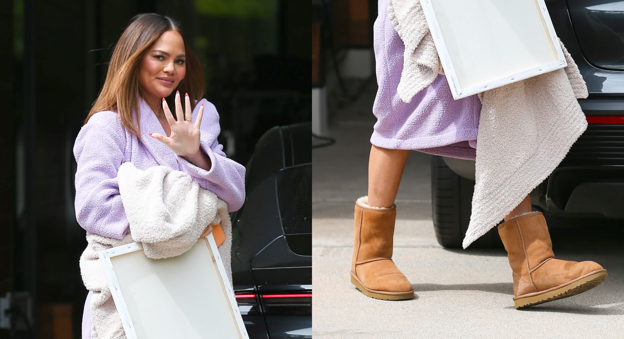 Chrissy Teigen Gets Cozy in Ugg Boots in Los Angeles