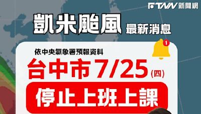 風勢雨量達標！台中明再放颱風假 媽媽市長盧秀燕：大家都要平安