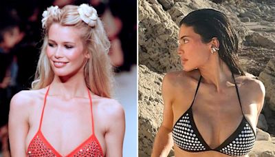 Claudia Schiffer Modeled the Same Bikini as Kylie Jenner in 1994