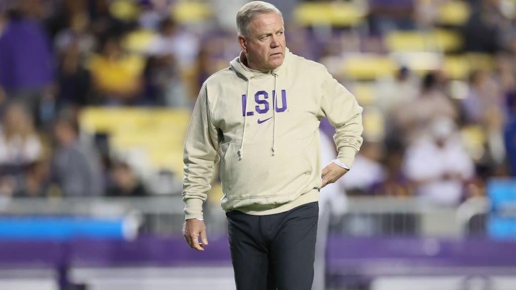 LSU coach Brian Kelly says he never considered leaving for open Michigan job