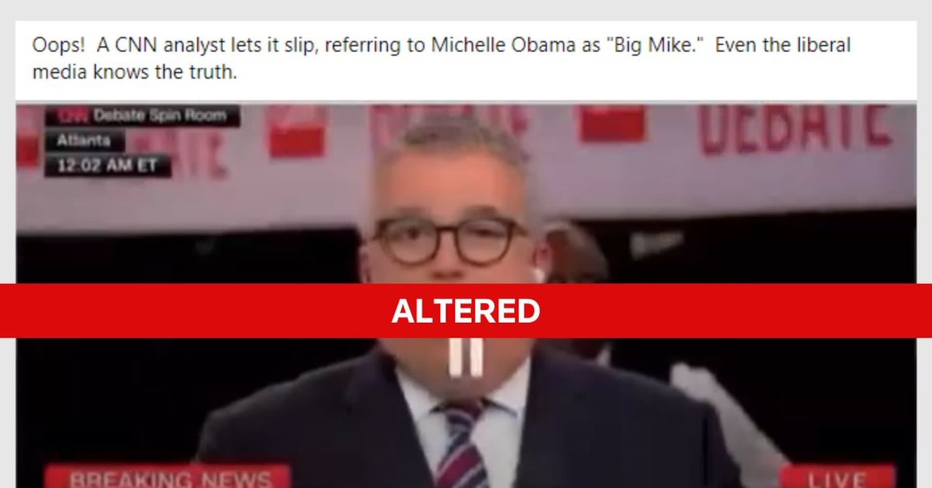 Fact Check: CNN’s David Chalian did not call Michelle Obama ‘Big Mike’