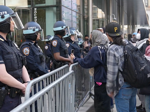 NYU asks police to clear a protest encampment on its property