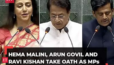 Hema Malini, Arun Govil and Ravi Kishan take oath as MPs in 18th Lok Sabha session, watch!