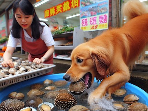黃金獵犬撂同伴潛入「撈鮑魚」 女店員笑喊：天生愛玩嘛 - 社會