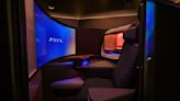 New airplane business class seat design has huge 45-inch TV screen