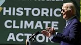 U.S. President Joe Biden delivers remarks to commemorate Earth Day, in Triangle