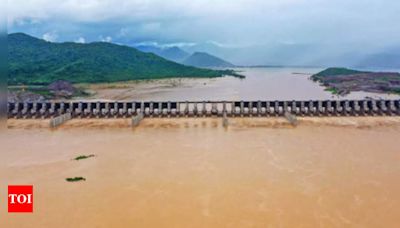 Godavari water level reaches 43 feet, first warning issued | Rajahmundry News - Times of India