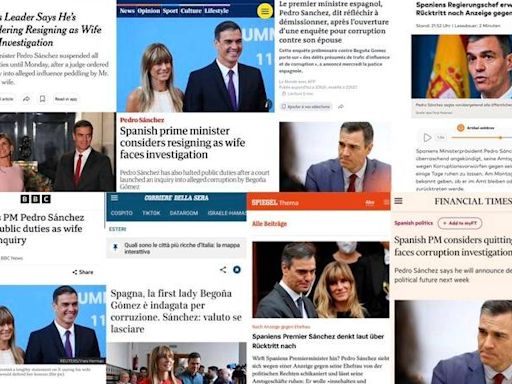 Sánchez, protagonista de la prensa internacional