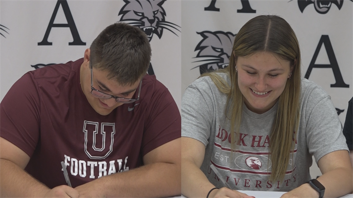 Athens student-athletes Josh Nittinger and Emma Pernaselli sign to compete at the collegiate level