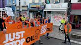 Man interrupts Just Stop Oil protest, throwing activist to the ground