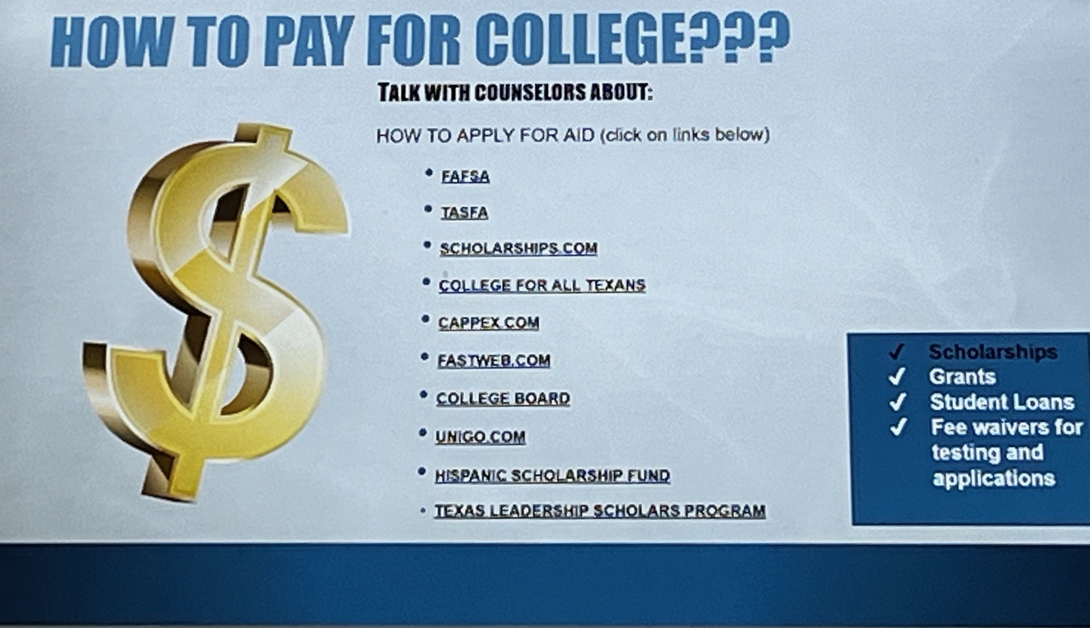 Paying it forward: College and career choices