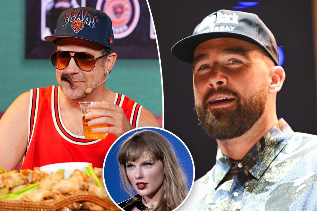 Jason Sudeikis asks Travis Kelce when he’s going to ‘make an honest woman’ out of Taylor Swift in Big Slick skit