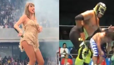 Video: comparan a Taylor Swift con luchador Mr. Niebla por baile