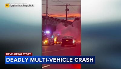 2 people killed, multiple injured in fiery crash in Egg Harbor Township, New Jersey