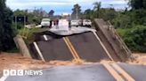 Brazil bridge buckles and plunges into river