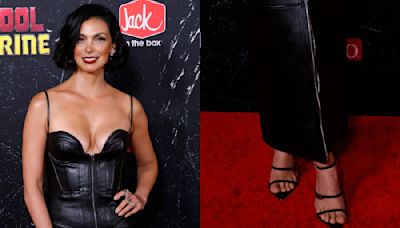 Morena Baccarin Channels Character Vanessa in Triple-Strap Sandals at ‘Deadpool & Wolverine’ Premiere