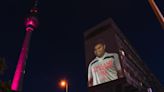 Southampton football fans projected across Berlin ahead of Euro 2024 final