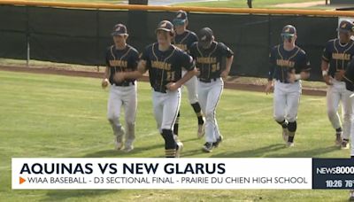 High School Baseball: Aquinas vs. New Glarus