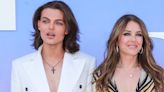 Elizabeth Hurley, 59, and Damian Hurley, 22, command attention at V&A