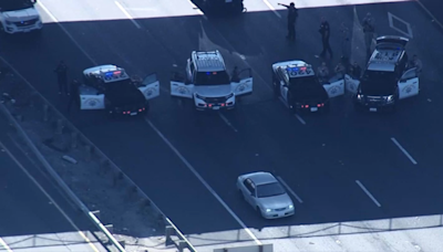 Watch live: Pursuit standoff shuts down I-80 in Solano County