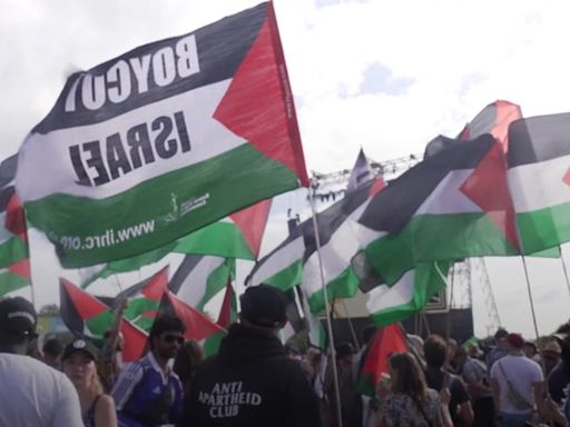 From Palestine to Gail Platt - The flags of Glastonbury 2024