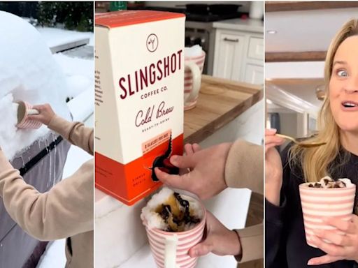 Reese Witherspoon se hizo un café con nieve del techo: ¿por qué los expertos no lo recomiendan?