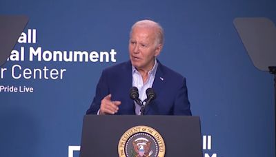 President Biden visits Stonewall National Monument Visitor Center ahead of Pride weekend